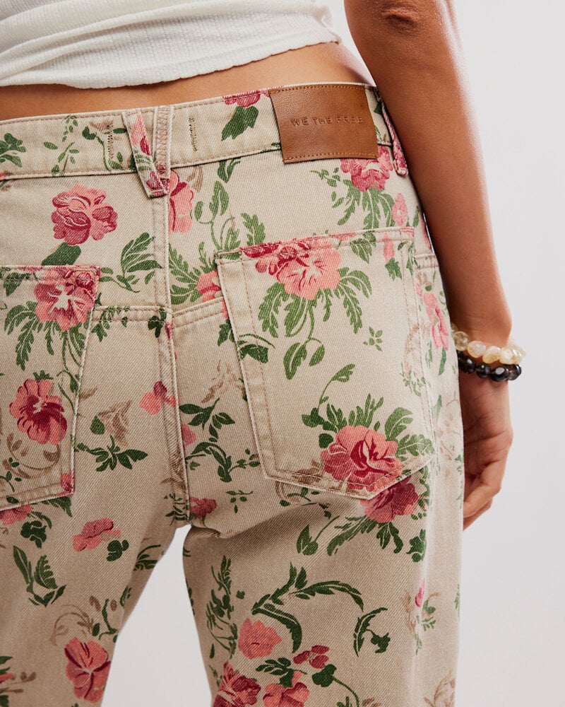 Free People Deep Trance Printed Jeans | Floral