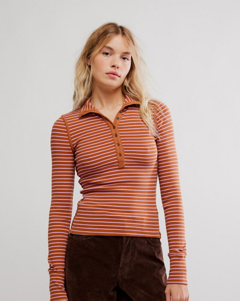 Free People Lake Stripe Henley | Cinnamon