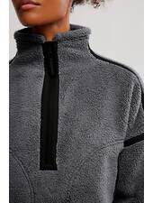 Free People Mountain High 1/2 Zip Fleece | Gun Metal