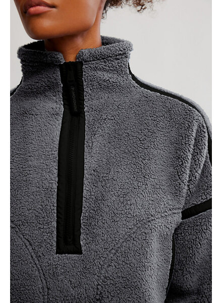 Free People Mountain High 1/2 Zip Fleece | Gun Metal