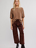 Free People Deep Trance Dropped Corduroy Jeans | Chocolate