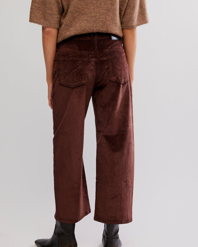 Free People Deep Trance Dropped Corduroy Jeans | Chocolate