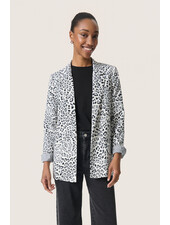 Shirley Printed  Fold-Up Blazer | Leopard