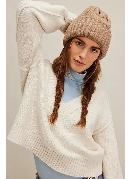 Free People Coastline Beanie | Fawn