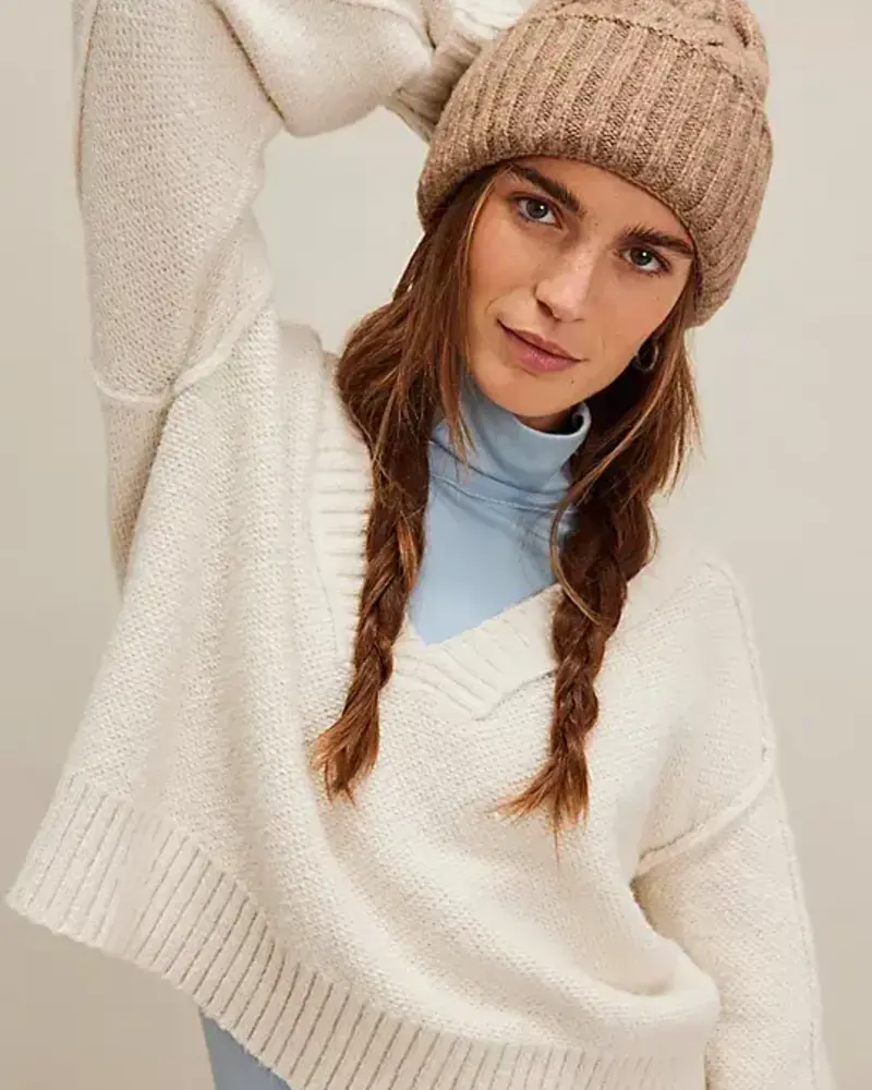 Free People Coastline Beanie | Fawn