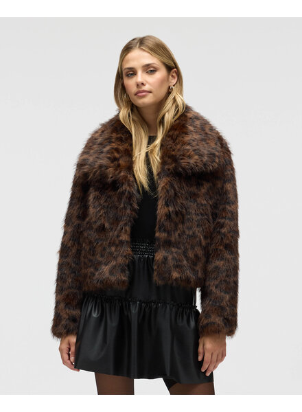 Charlotte Faux Fur Jacket | Leopard