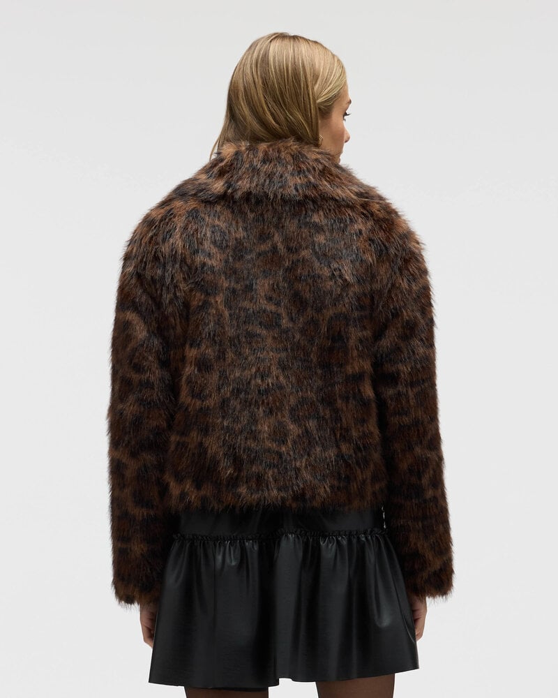 Charlotte Faux Fur Jacket | Leopard