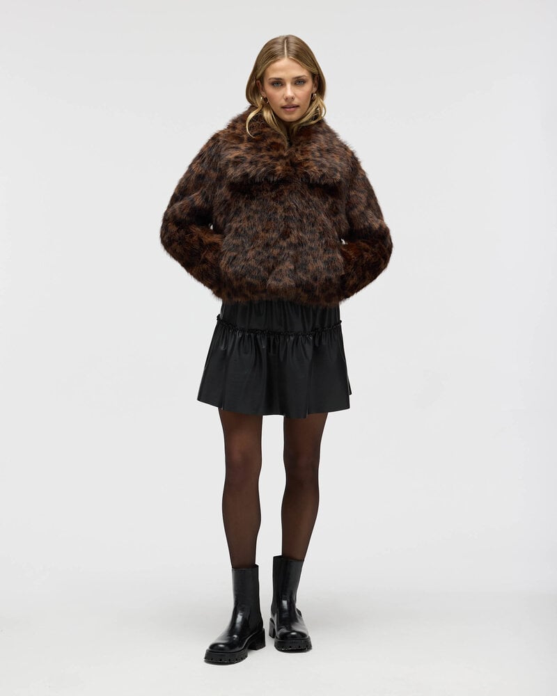 Charlotte Faux Fur Jacket | Leopard