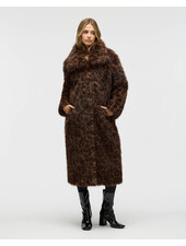 Ellie Faux Fur Jacket | Leopard