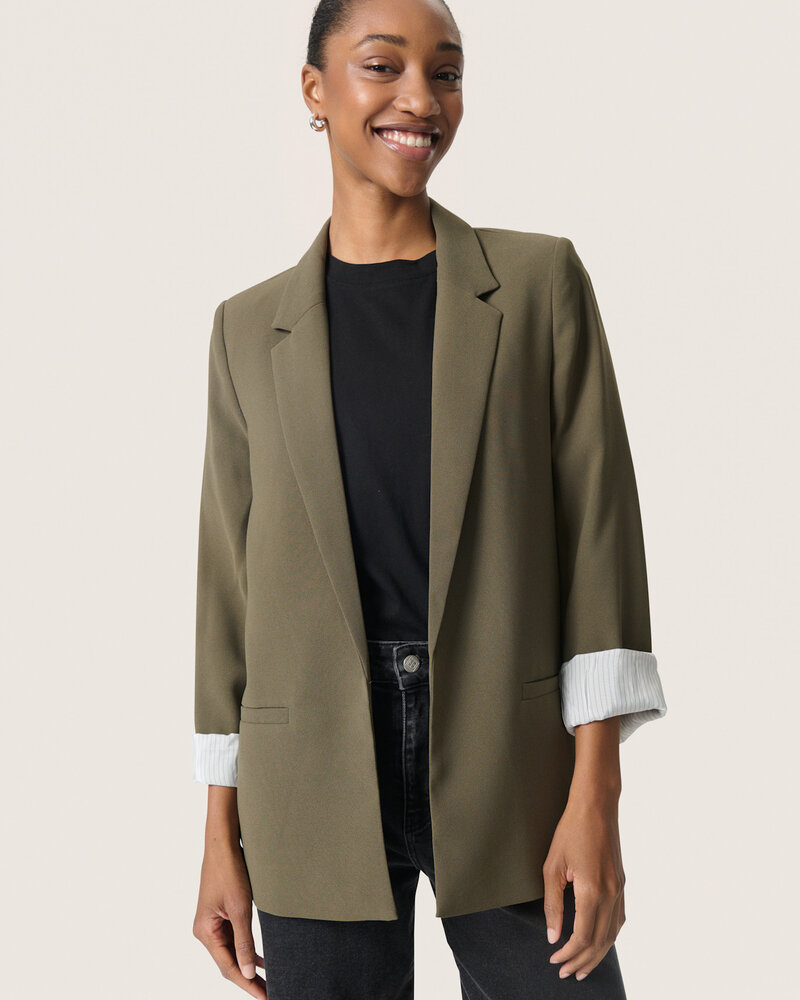 Shirley Printed Fold-Up Blazer | Tarmac