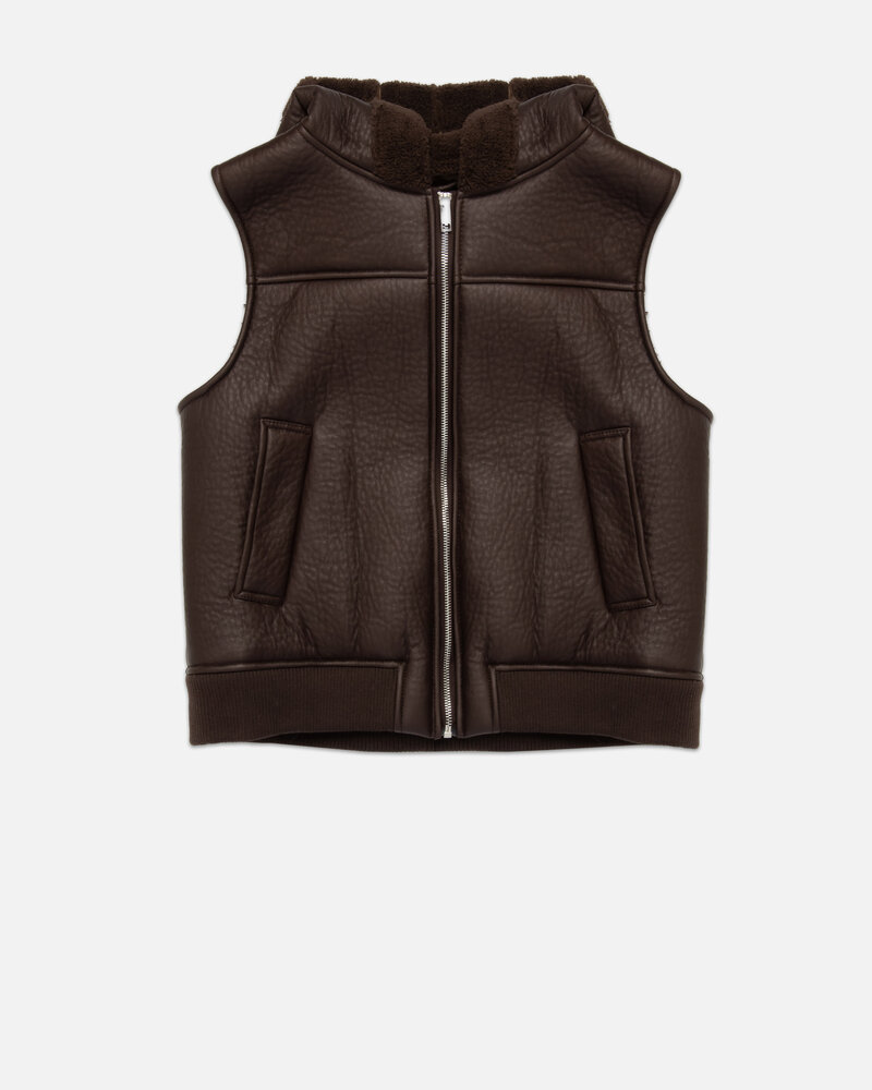 Brad Hooded Vest | Chocolate