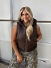 Brad Hooded Vest | Chocolate
