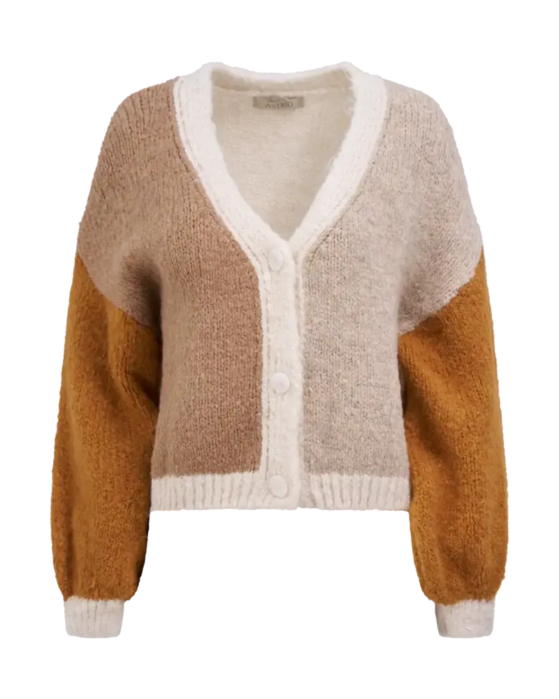 Astrid Carrie Knit Cardigan | Tabac Combo