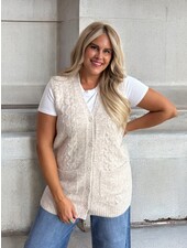 Smash + Tess Adeline Cable Vest | Oatmeal