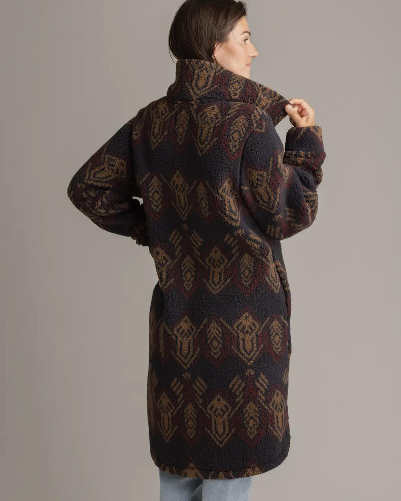 Nora Long Ultra Plush Sherpa Shacket | Aztec