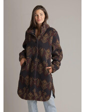 Nora Long Ultra Plush Sherpa Shacket | Aztec