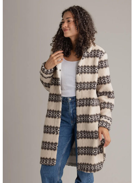 Nora Long Ultra Plush Sherpa Shacket | Birch