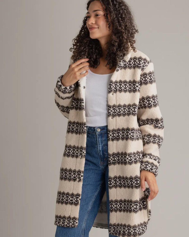 Nora Long Ultra Plush Sherpa Shacket | Birch