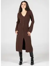 Sonya Sweater Cardi/Dress | Coffee
