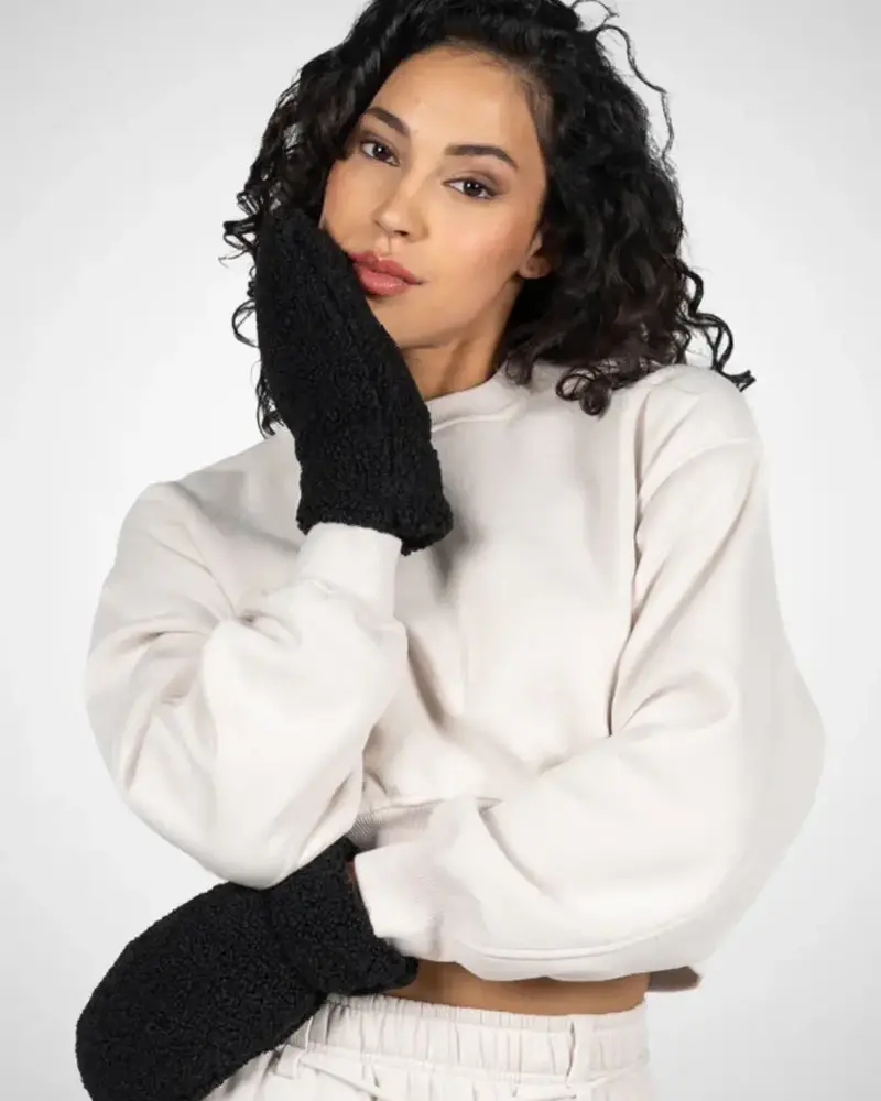 Teddy Mittens | Black