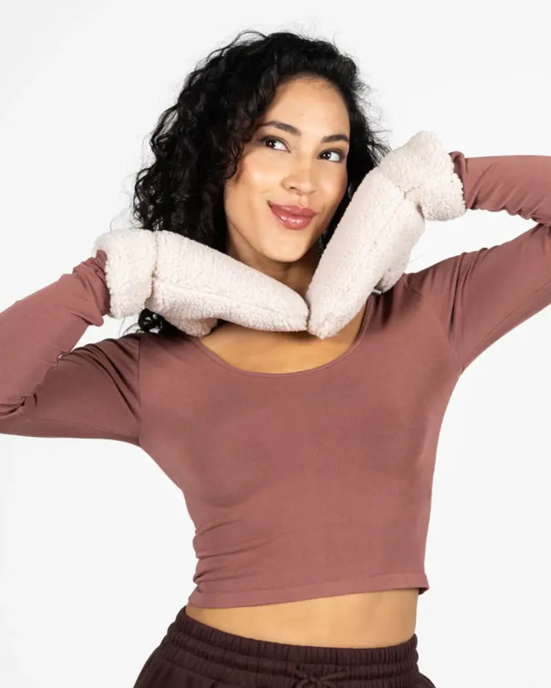 Teddy Mittens | Ivory