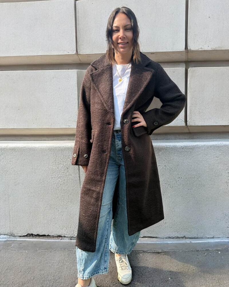 Vero Moda Manny Jolie Long Coat | Chocolate