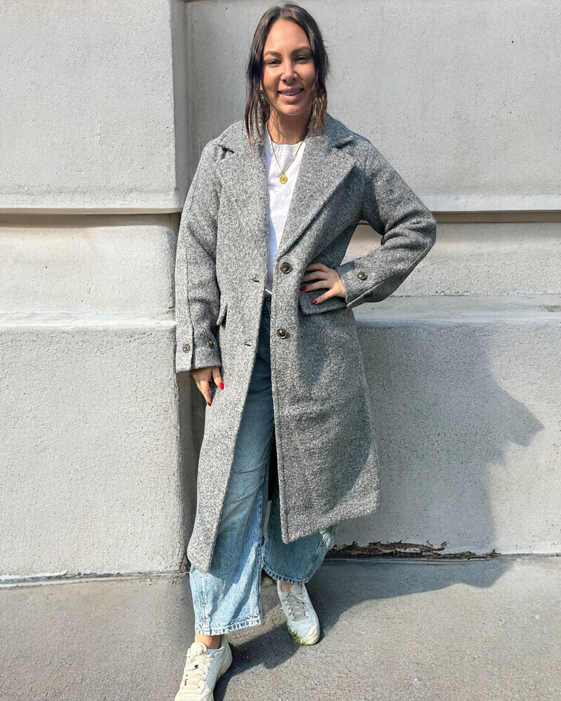 Vero Moda Manny Jolie Long Coat | Grey