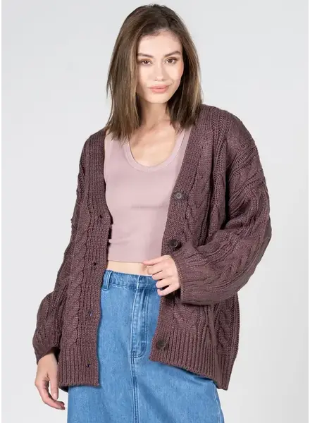 Chunky Cable Knit Cardigan