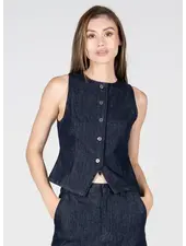 Darcie Denim Vest | Dark