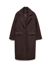 Vero Moda Manny Jolie Long Coat | Chocolate