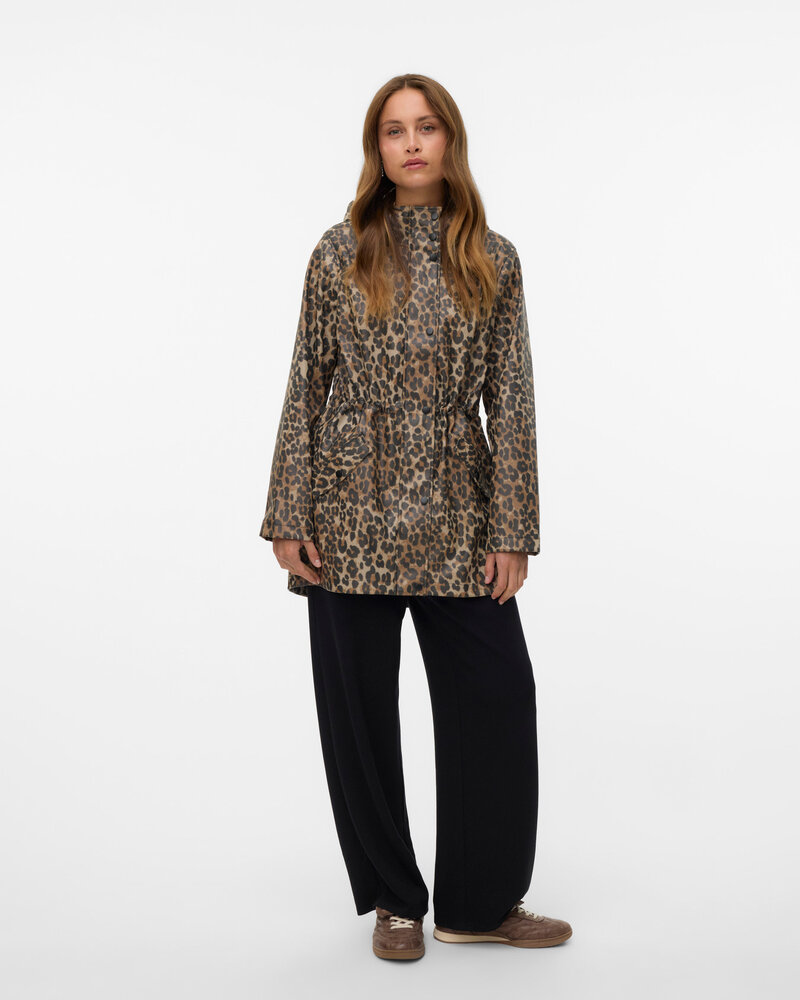 Vero Moda Malou Coated Jacket | Leopard