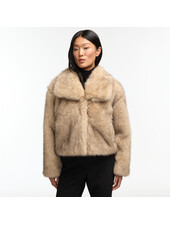 Charlotte Faux Fur Jacket | Neutral