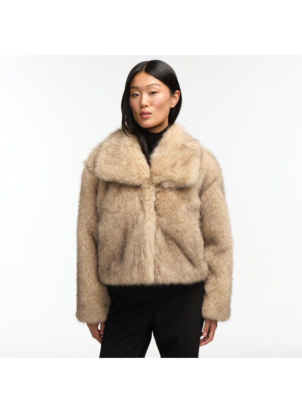 Charlotte Faux Fur Jacket | Neutral