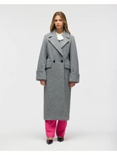 Lane Long Boucle Coat | Grey