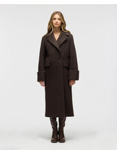 Lane Long Boucle Coat | Espesso