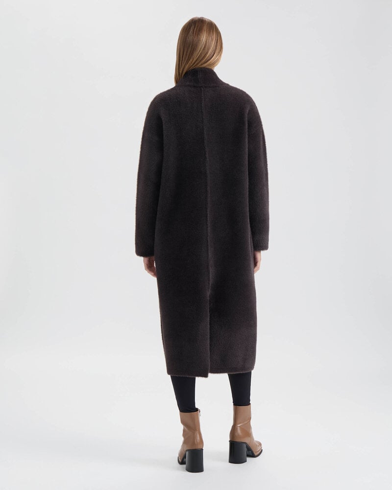 Yelash Longline Coatigan | Brown