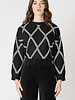 Diamond Check Sweater | Black