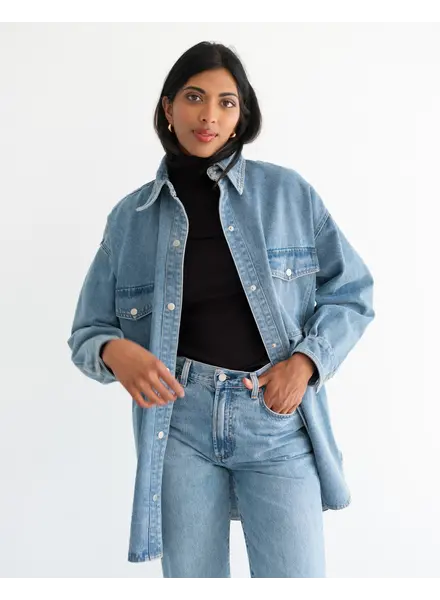 'Shania' Denim Jacket | Light Blue Denim