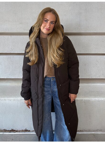 Vero Moda Margaret Long Coat | Chocolate