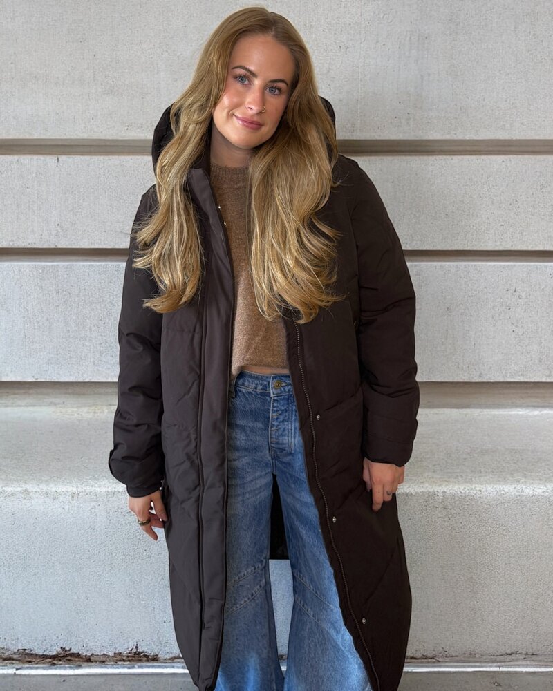 Vero Moda Margaret Long Coat | Chocolate