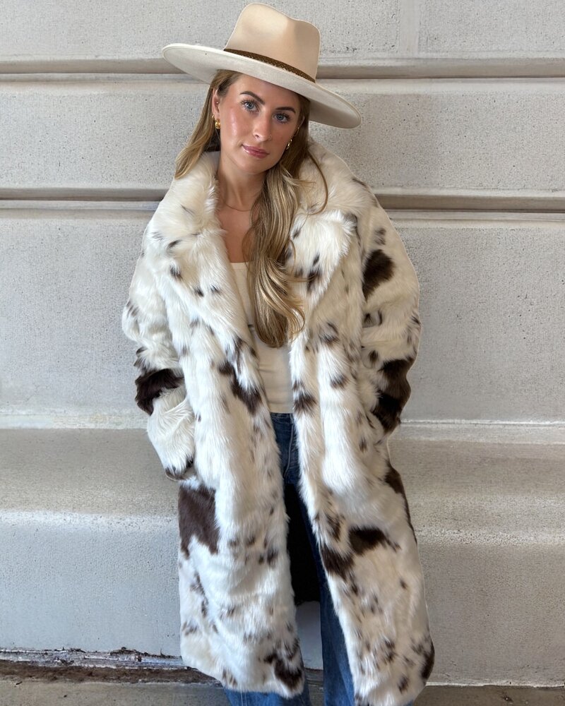 Vero Moda Crystal Faux Fur Coat
