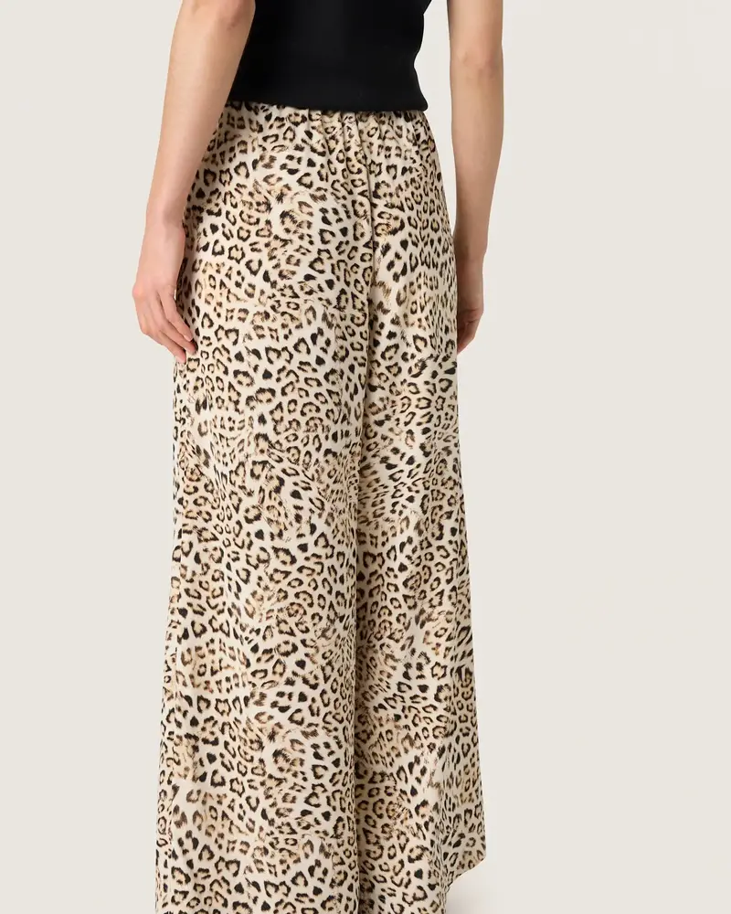 Shirley Wide Printed Pants | Brown Leopard