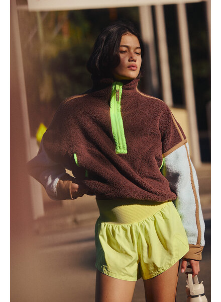Free People Mountain High 1/2 Zip Fleece | Colorblock