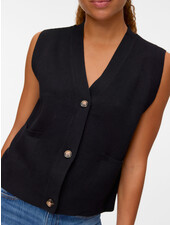 Vero Moda Saba Button Vest | Black