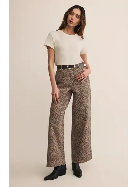 Z Supply Marli Denim Leopard Pant