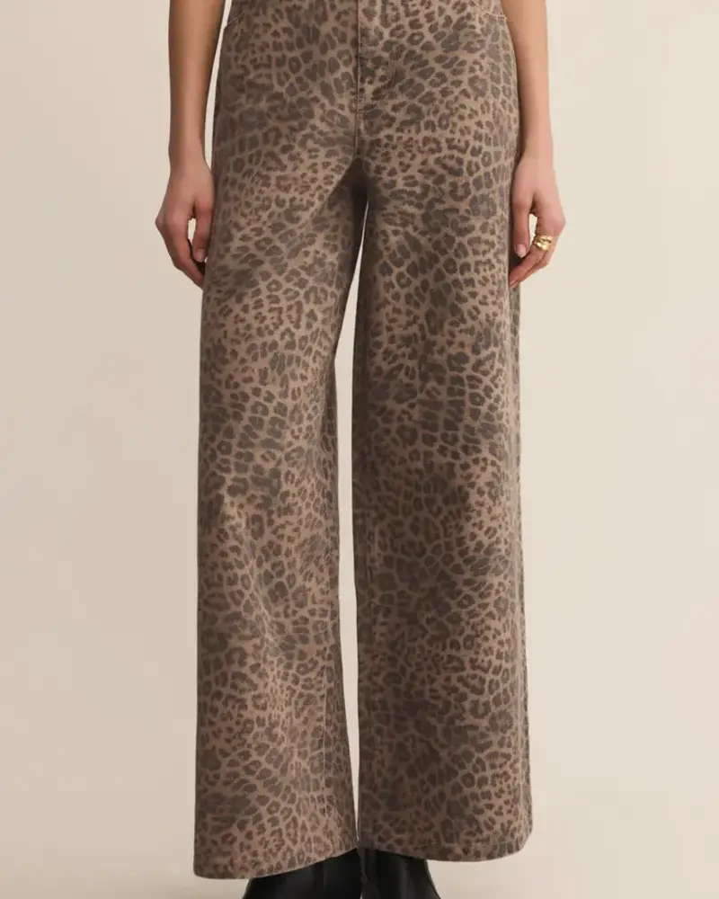 Z Supply Marli Denim Leopard Pant