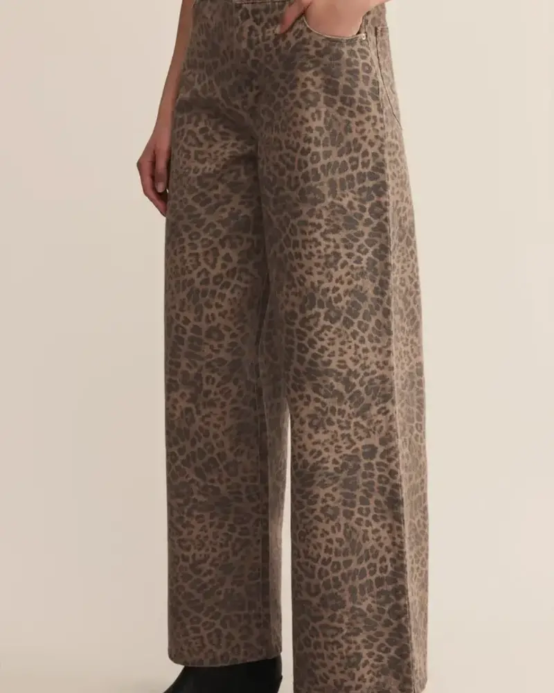 Z Supply Marli Denim Leopard Pant
