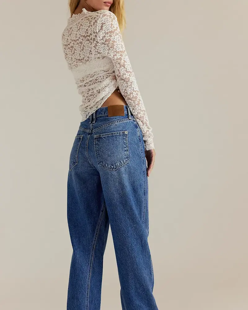 Free People Stick Around Slim Curve Jeans