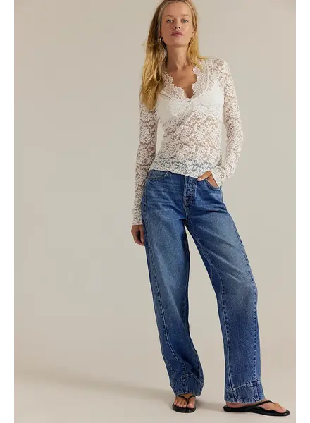 Free People Stick Around Slim Curve Jeans