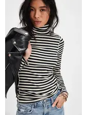 Free People Good Good Stripe Turtleneck | Black Combo
